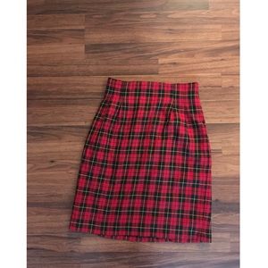 Vintage Toni Garment high waisted plaid skirt